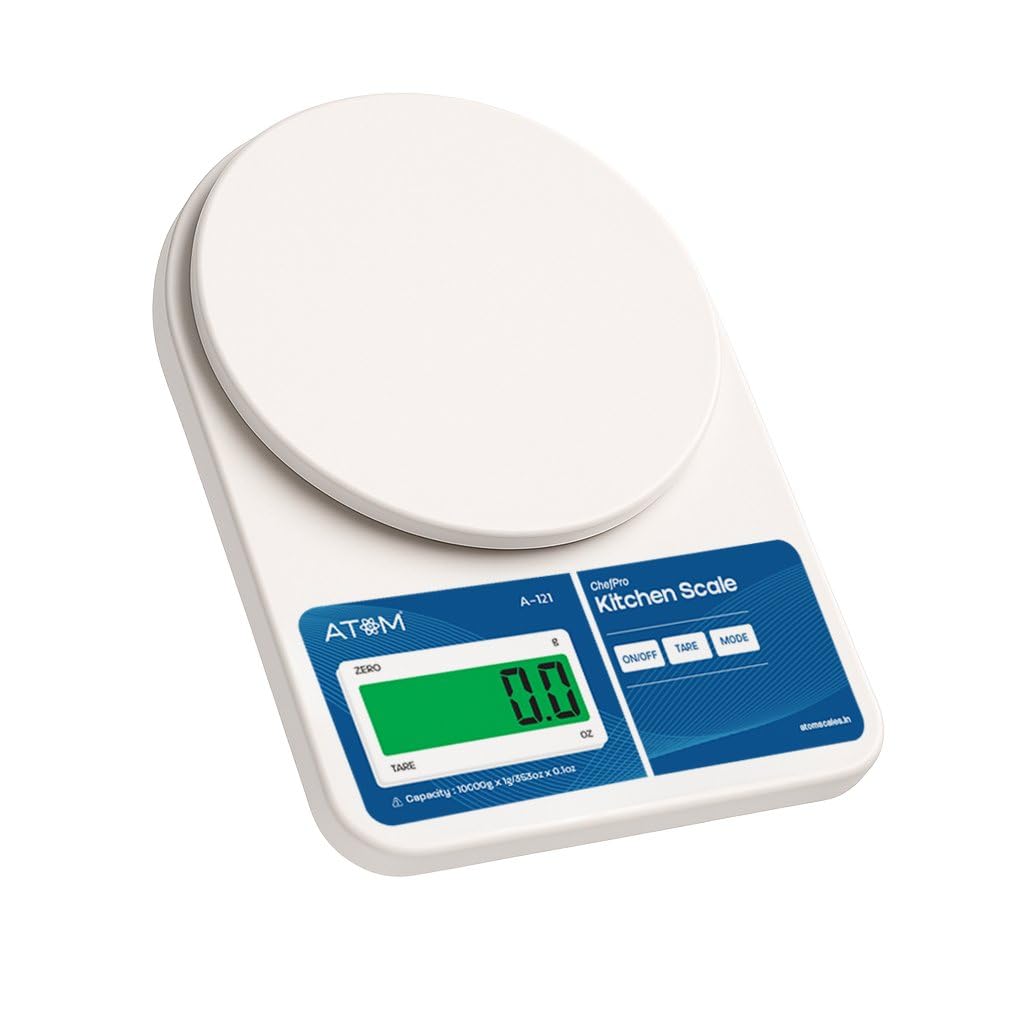 Digital Kitchen Weighing Scale 10 kg, Electronic Weight Machine with LCD Display