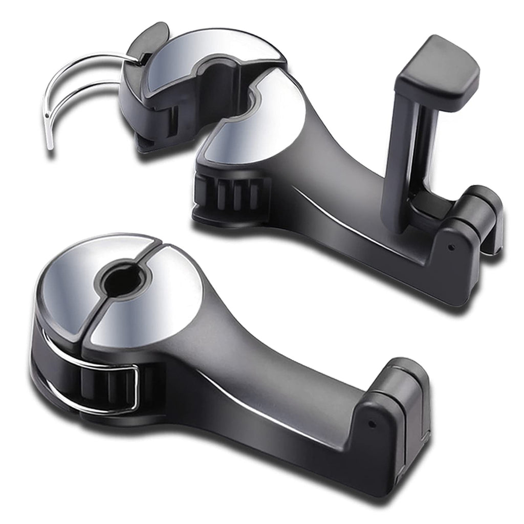 Car Hooks with Phone Holder, Car Seat Hooks for Purses and Bags