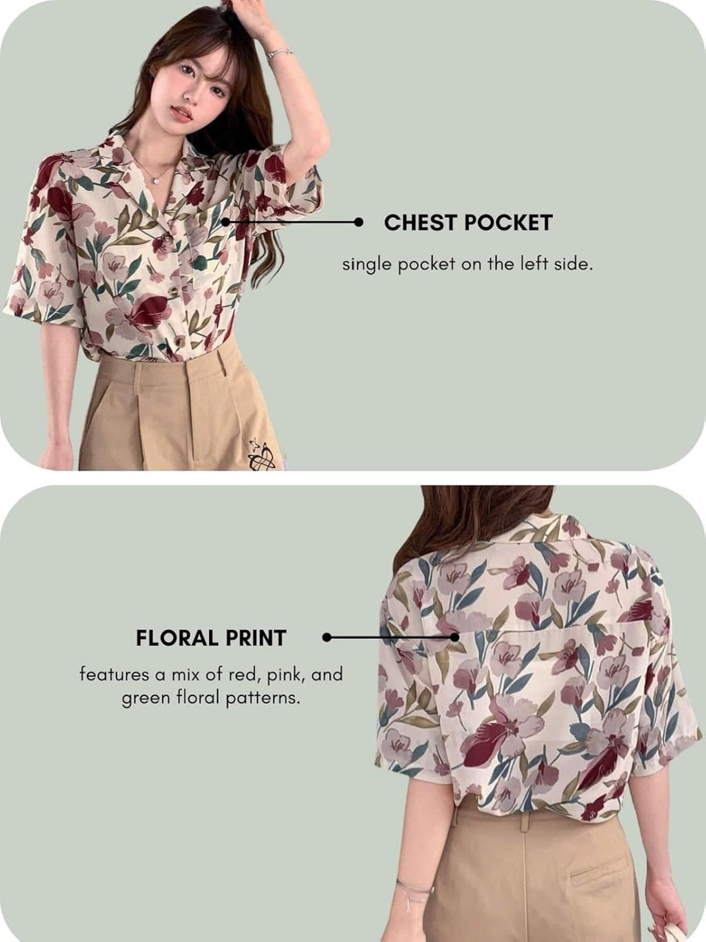 Women's Floral Print Summer Shirt|