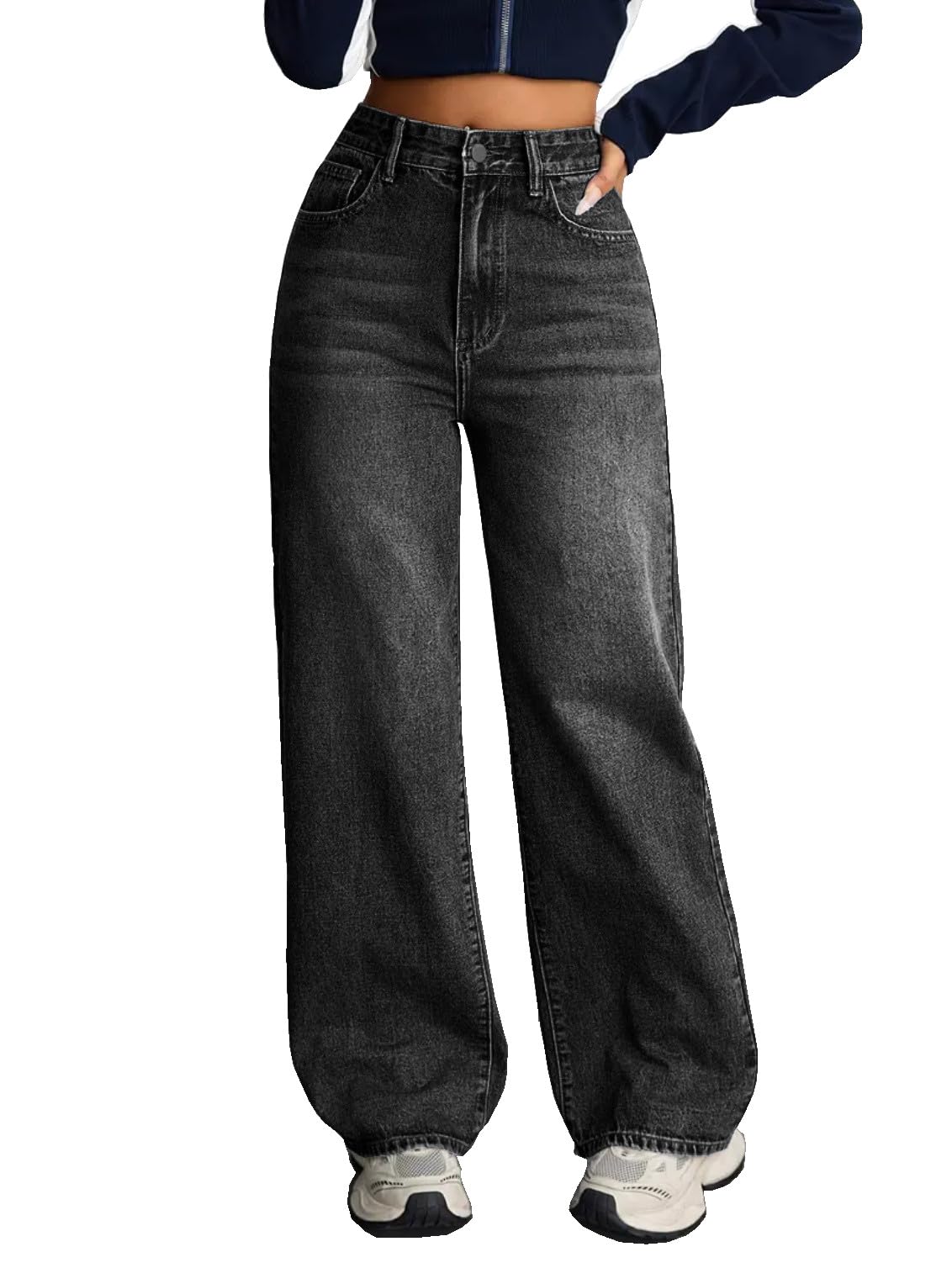 Women's Denim Stretchable High Waist Baggy Jeans for Women