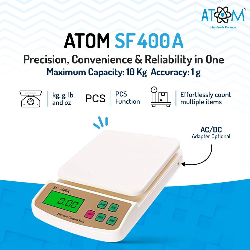 Digital Kitchen Weighing Scale 10 kg, Electronic Weight Machine with LCD Display