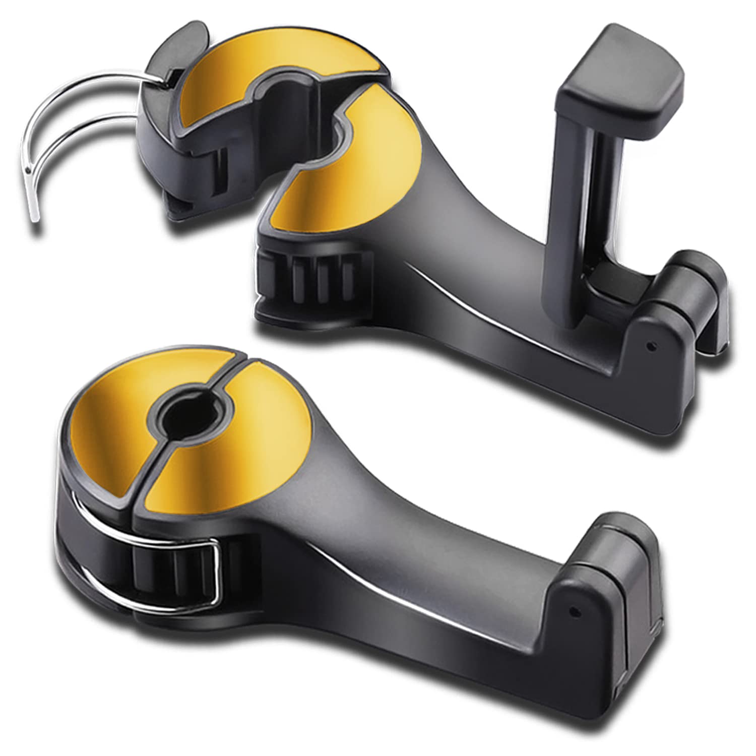 Car Hooks with Phone Holder, Car Seat Hooks for Purses and Bags