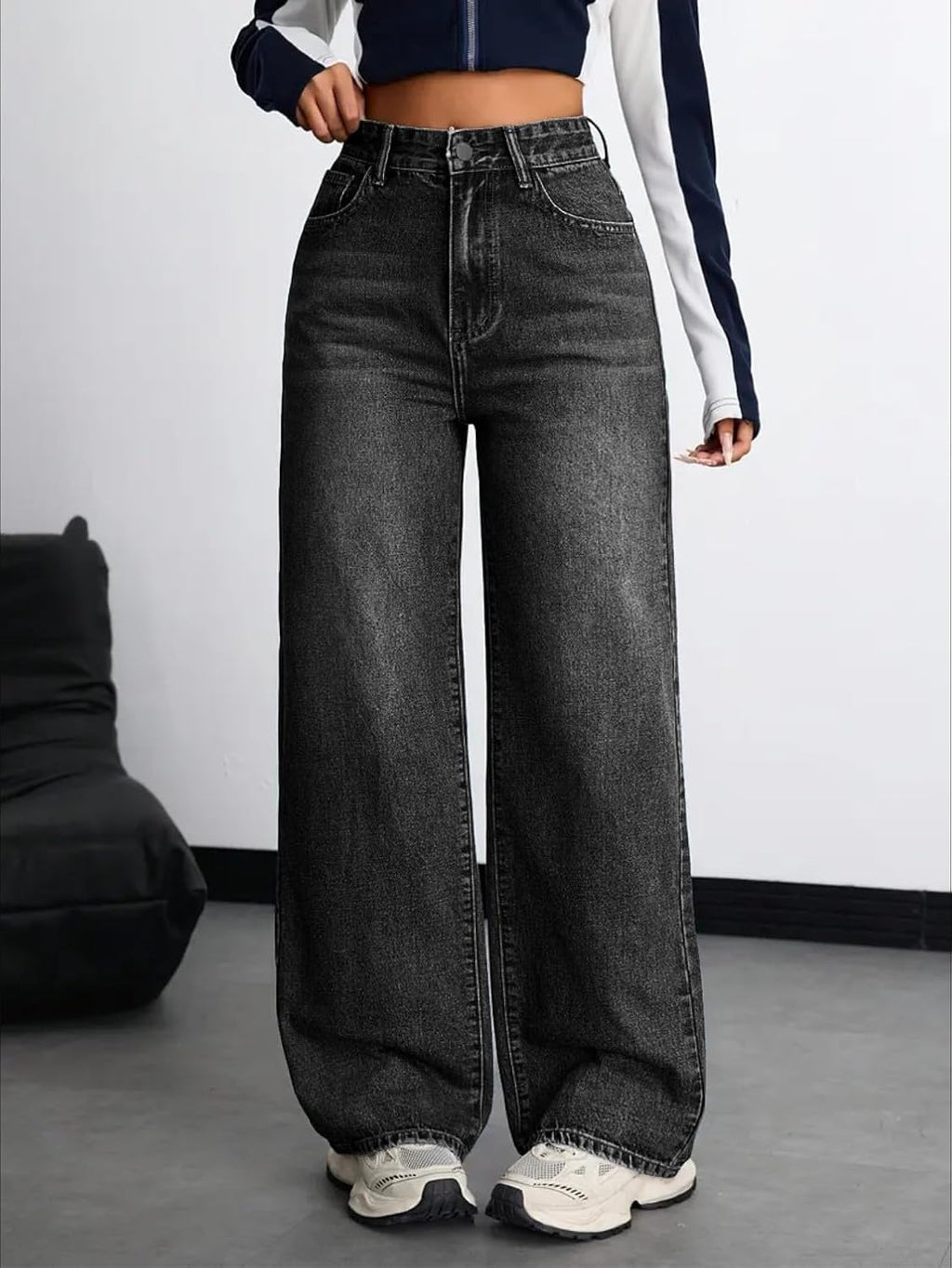 Women's Denim Stretchable High Waist Baggy Jeans for Women