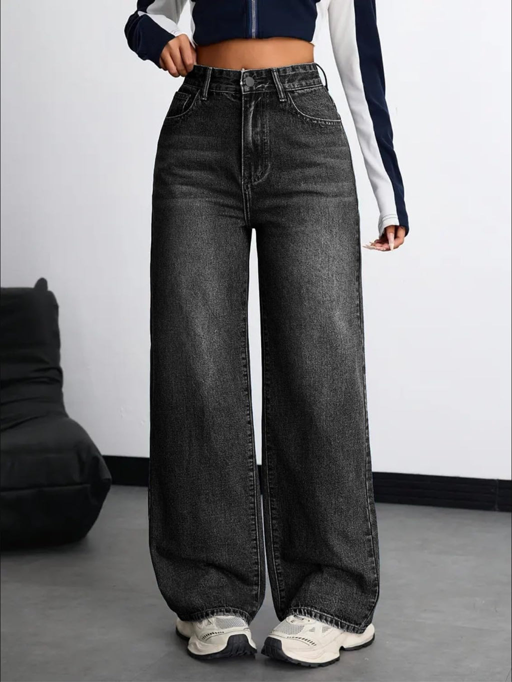 Women's Denim Stretchable High Waist Baggy Jeans for Women
