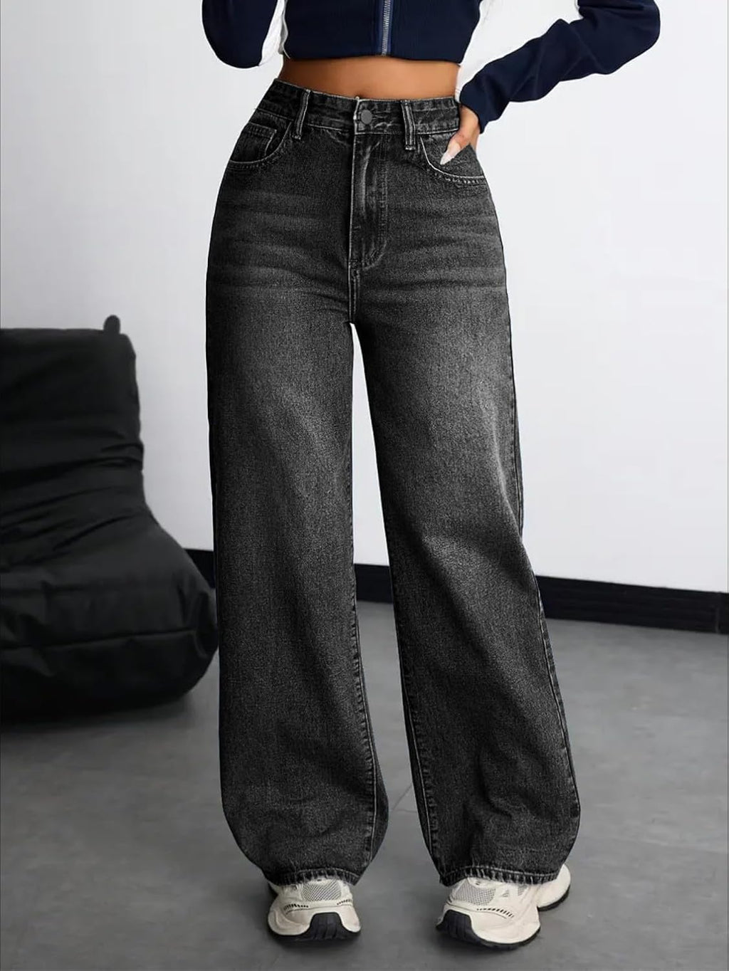 Women's Denim Stretchable High Waist Baggy Jeans for Women