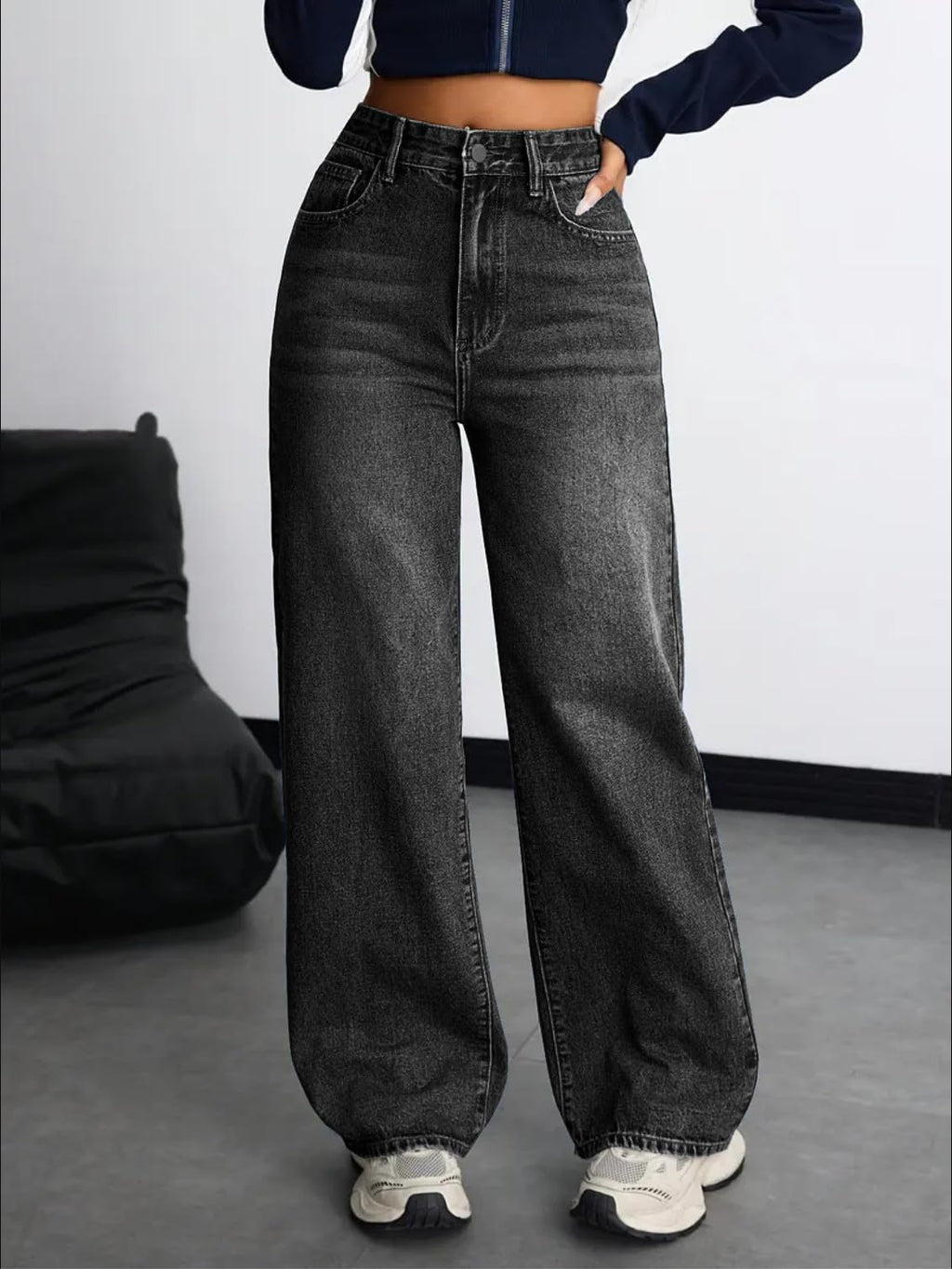 Women's Denim Stretchable High Waist Baggy Jeans for Women