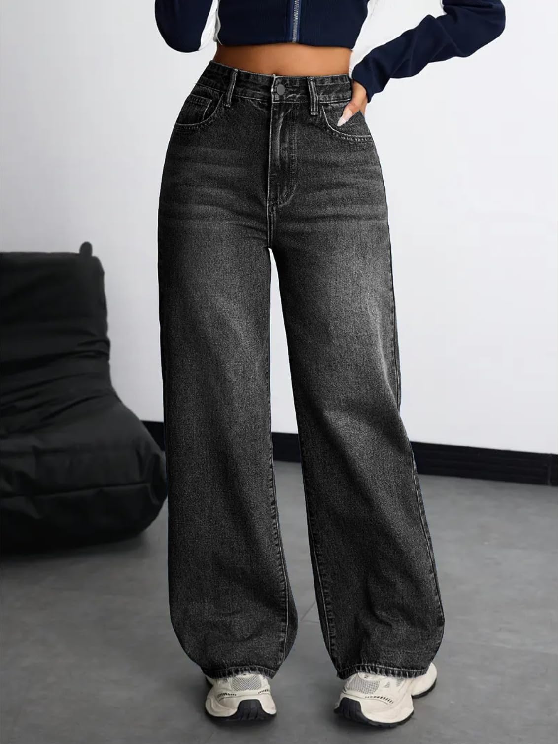 Women's Denim Stretchable High Waist Baggy Jeans for Women