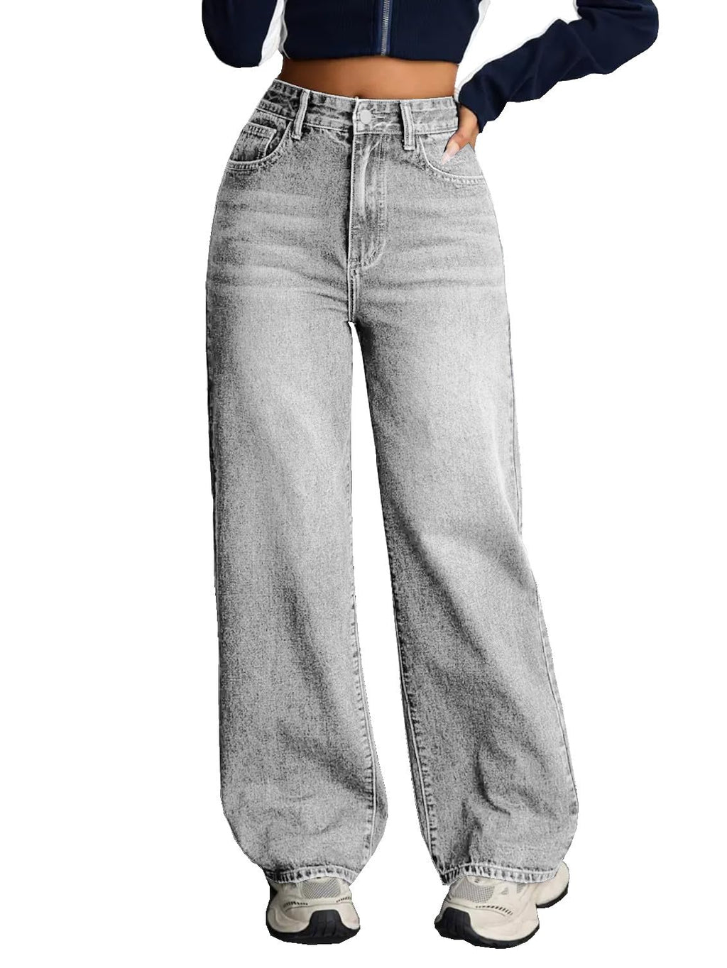 Women's Denim Stretchable High Waist Baggy Jeans for Women