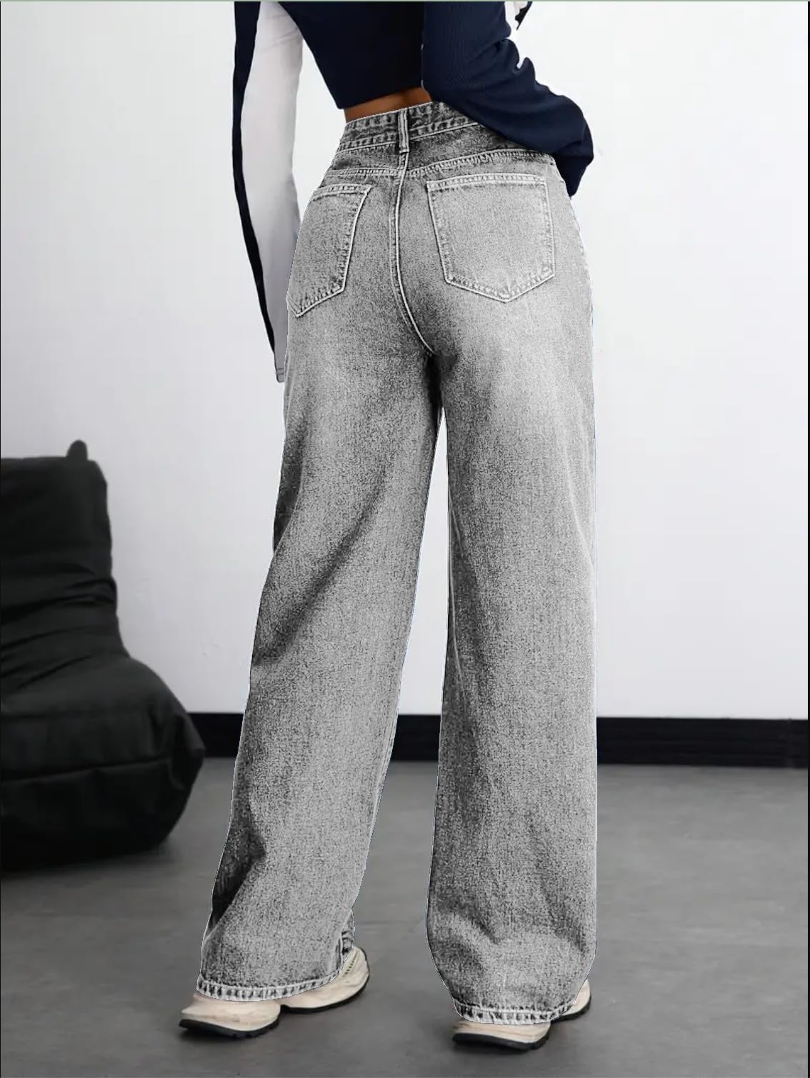 Women's Denim Stretchable High Waist Baggy Jeans for Women