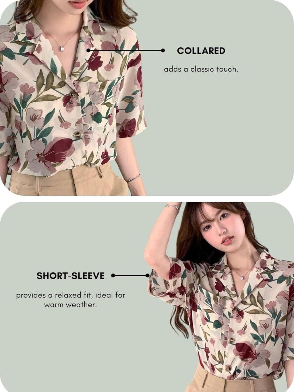 Women's Floral Print Summer Shirt|
