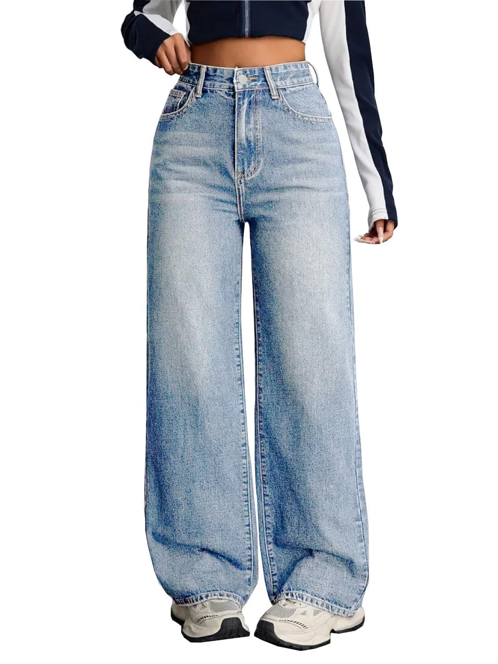 Women's Denim Stretchable High Waist Baggy Jeans for Women