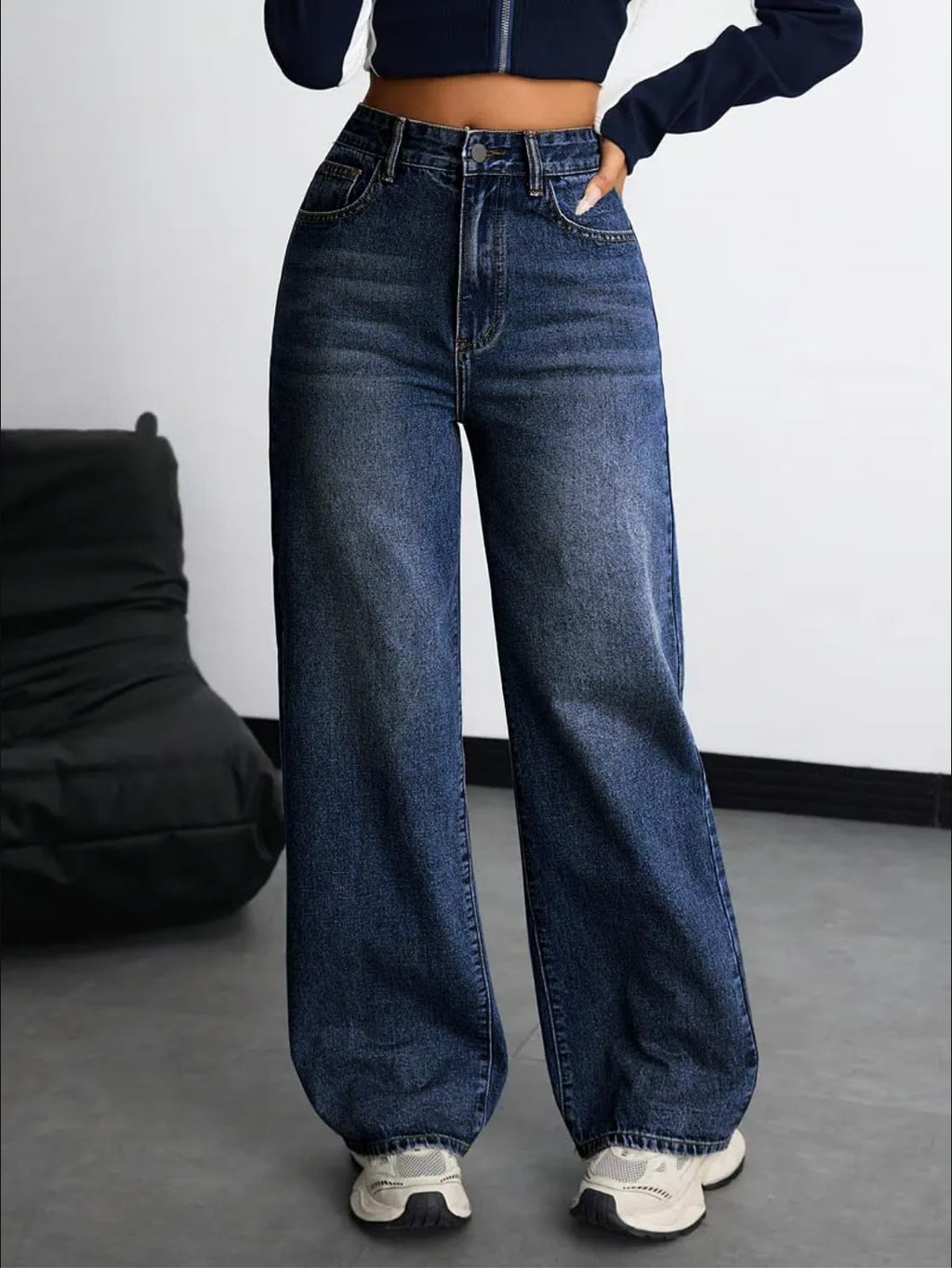 Women's Denim Stretchable High Waist Baggy Jeans for Women