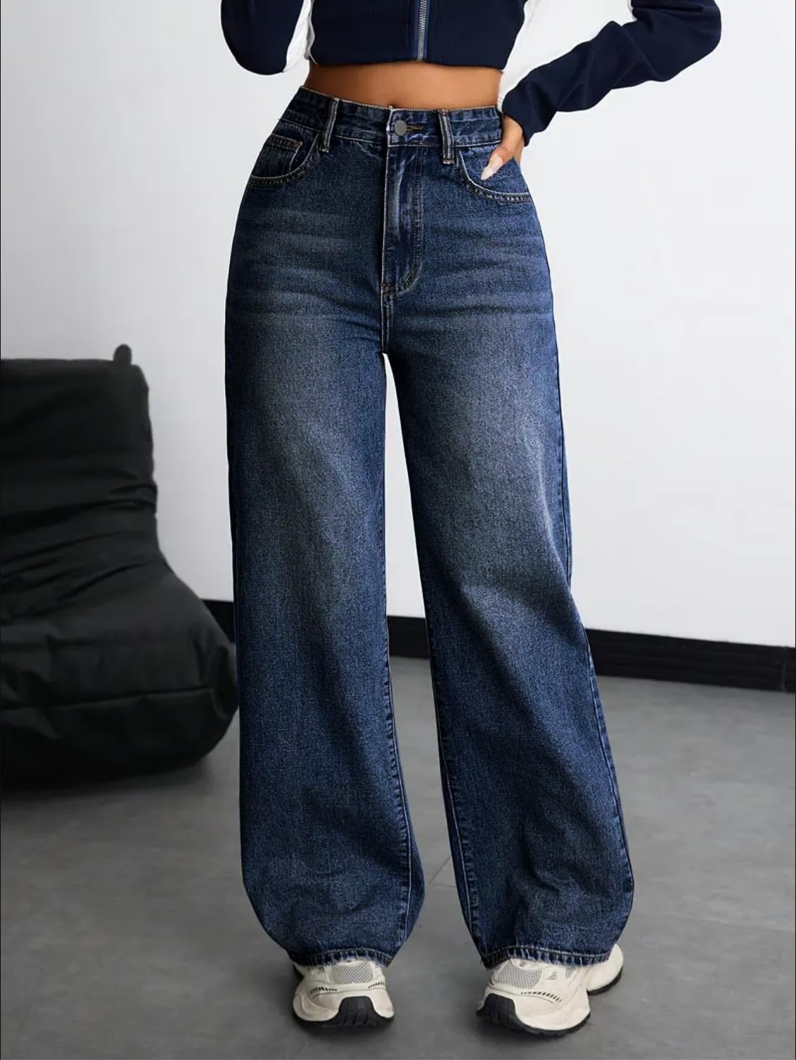 Women's Denim Stretchable High Waist Baggy Jeans for Women