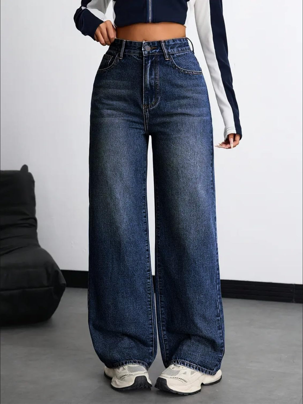 Women's Denim Stretchable High Waist Baggy Jeans for Women