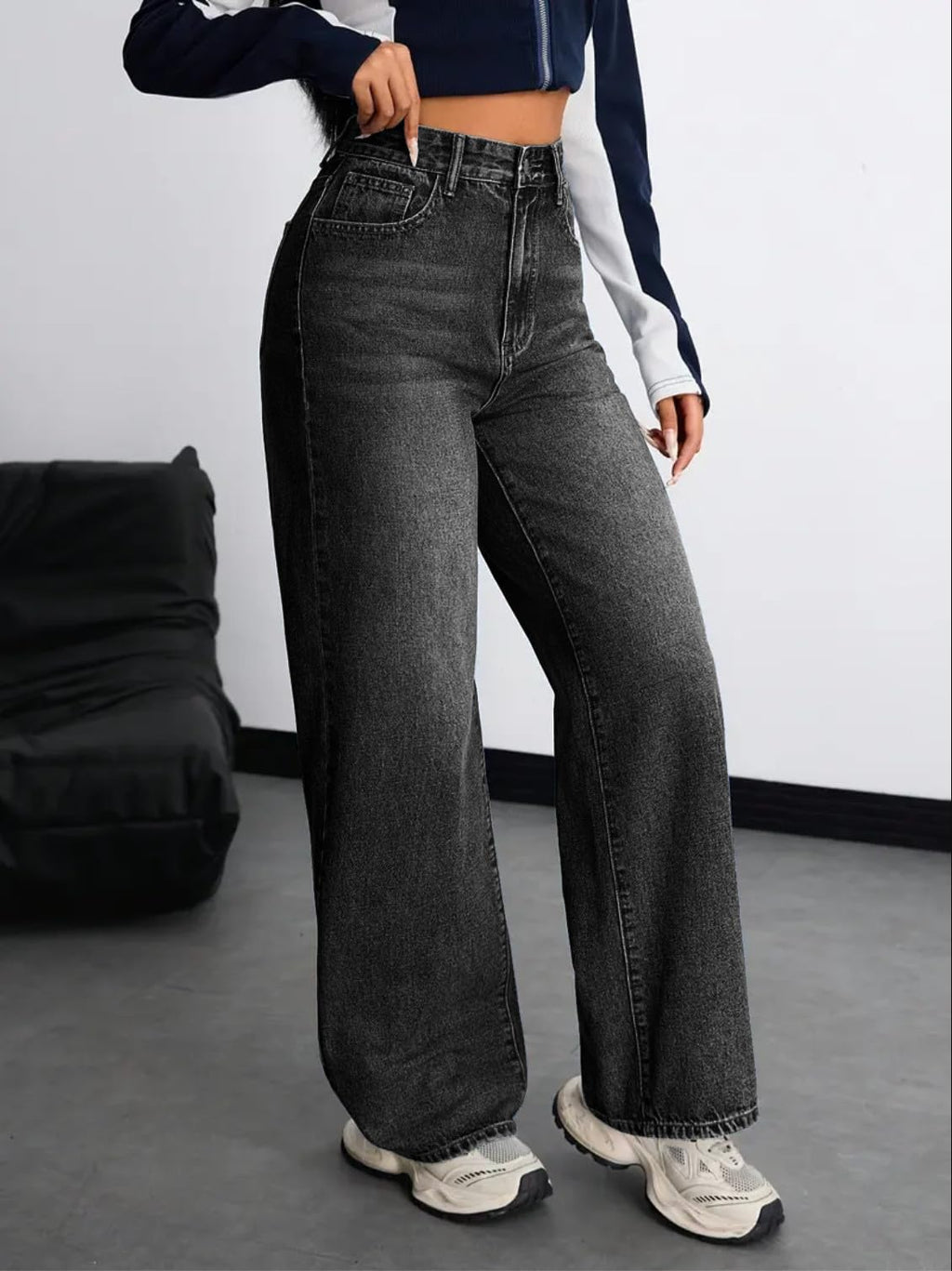 Women's Denim Stretchable High Waist Baggy Jeans for Women