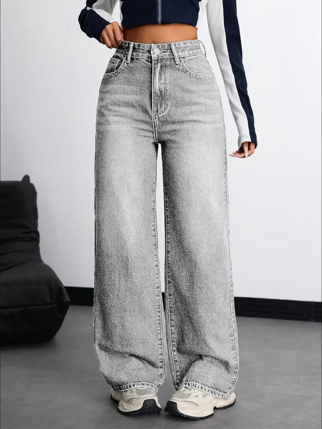 Women's Denim Stretchable High Waist Baggy Jeans for Women