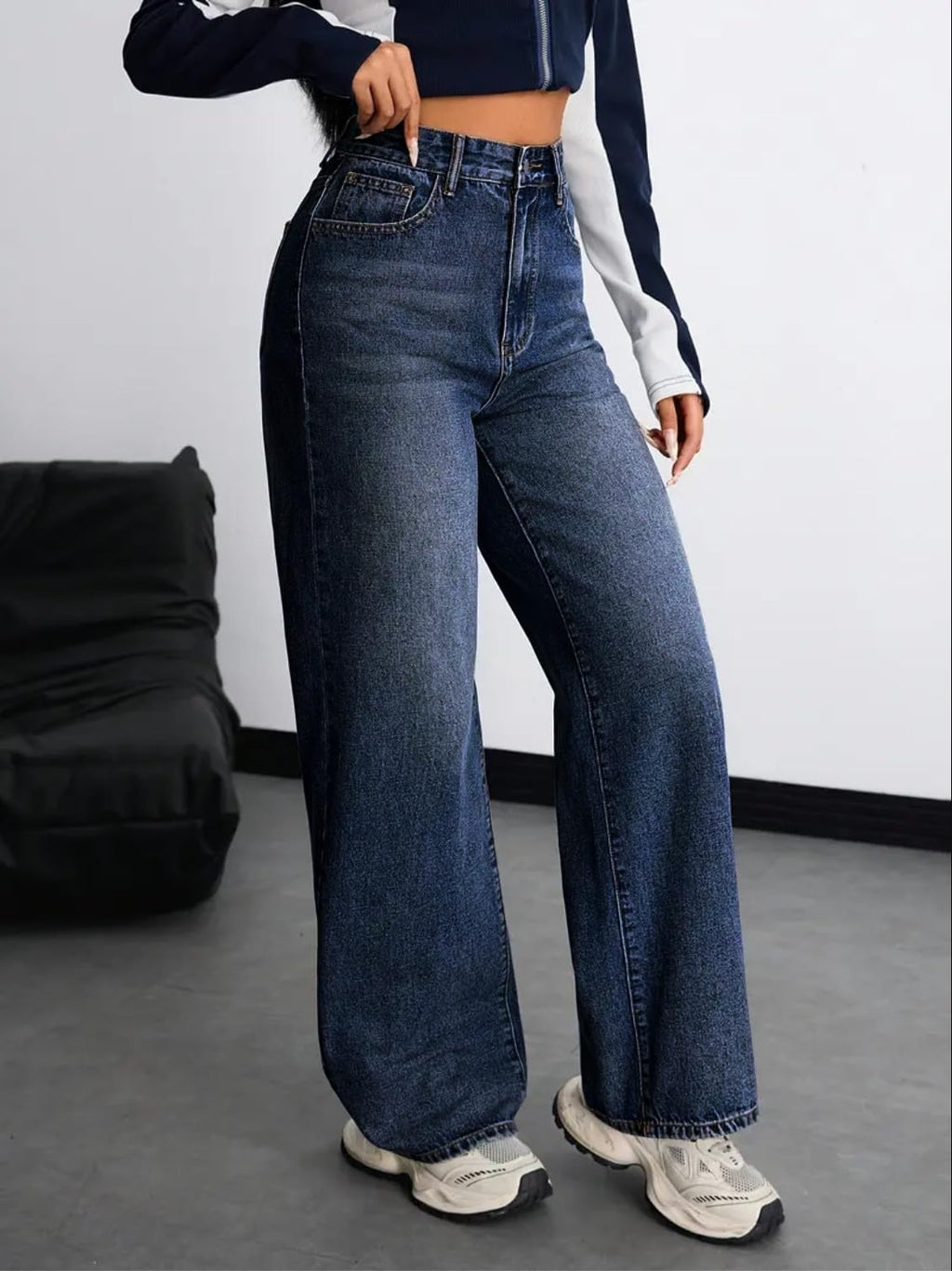Women's Denim Stretchable High Waist Baggy Jeans for Women