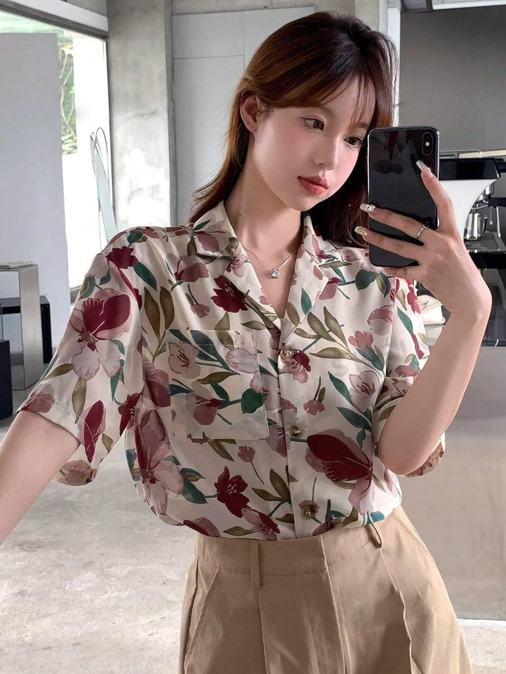 Women's Floral Print Summer Shirt|