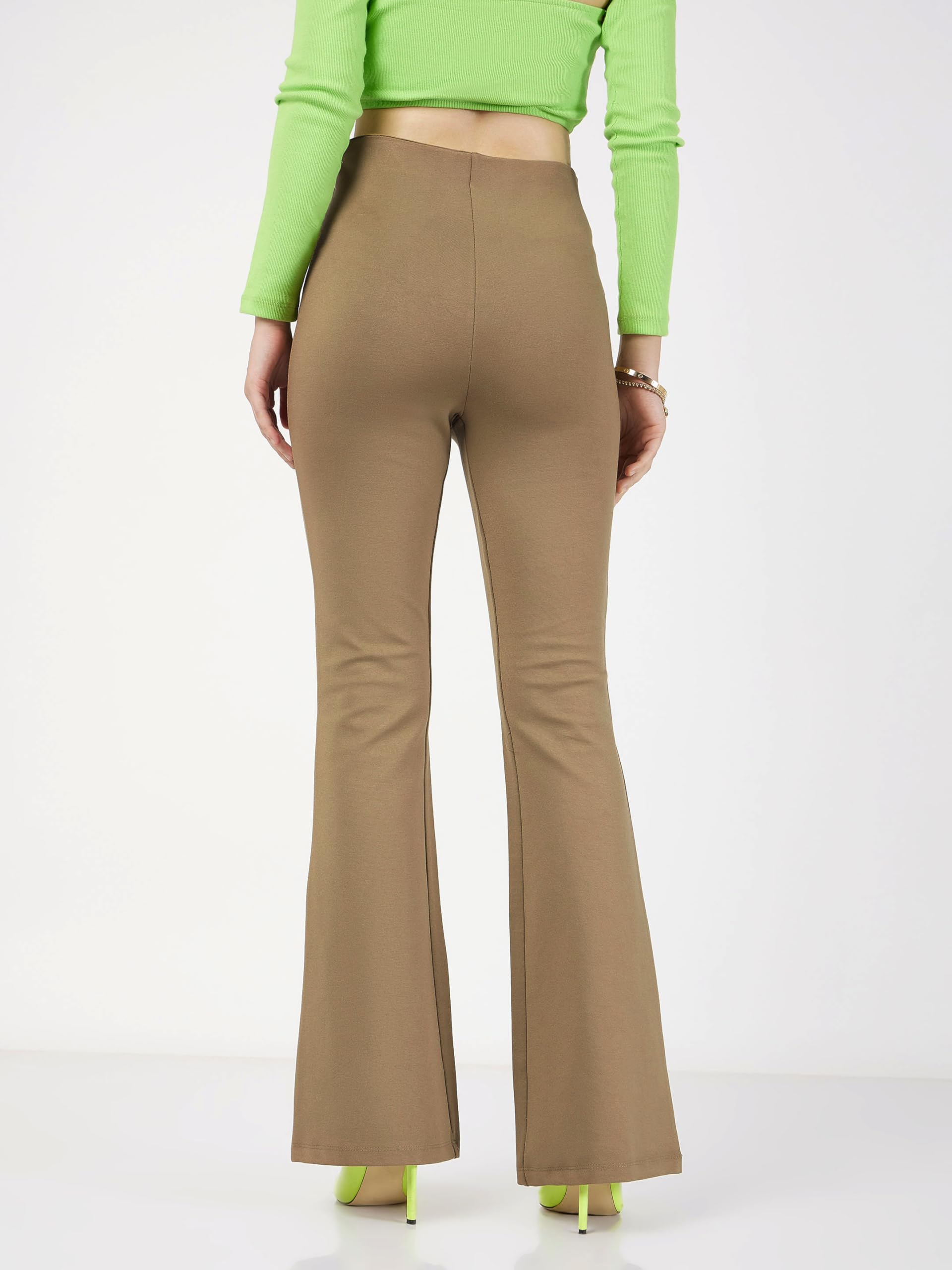 Women’s Bell Bottom Slim Fit Bone Pocket – Bootcut Workwear Casual Pants