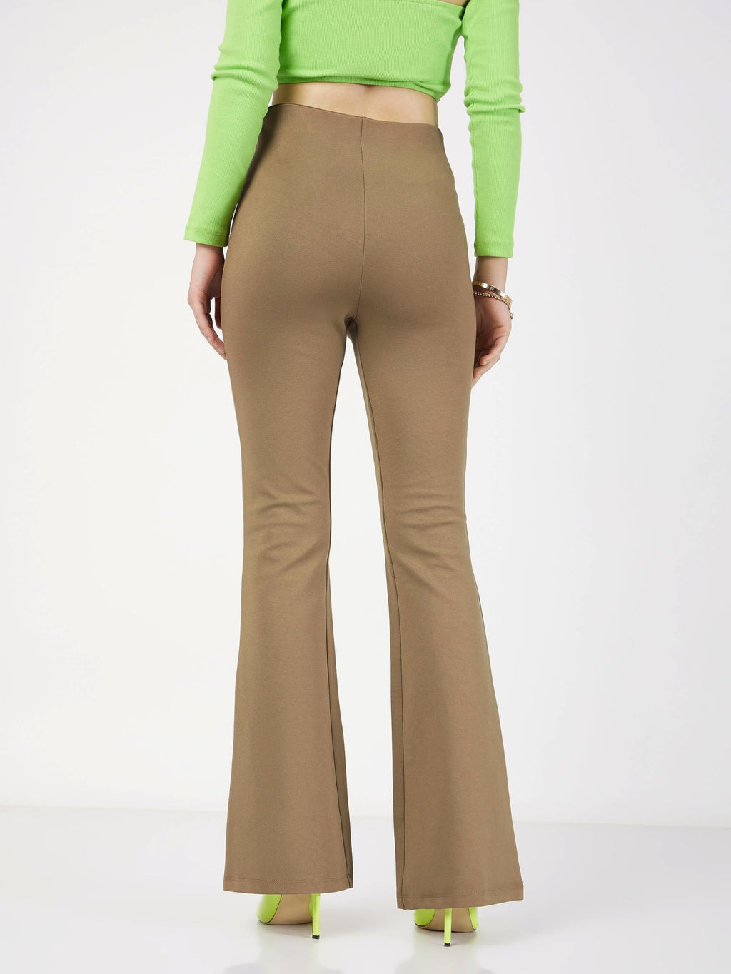 Women’s Bell Bottom Slim Fit Bone Pocket – Bootcut Workwear Casual Pants