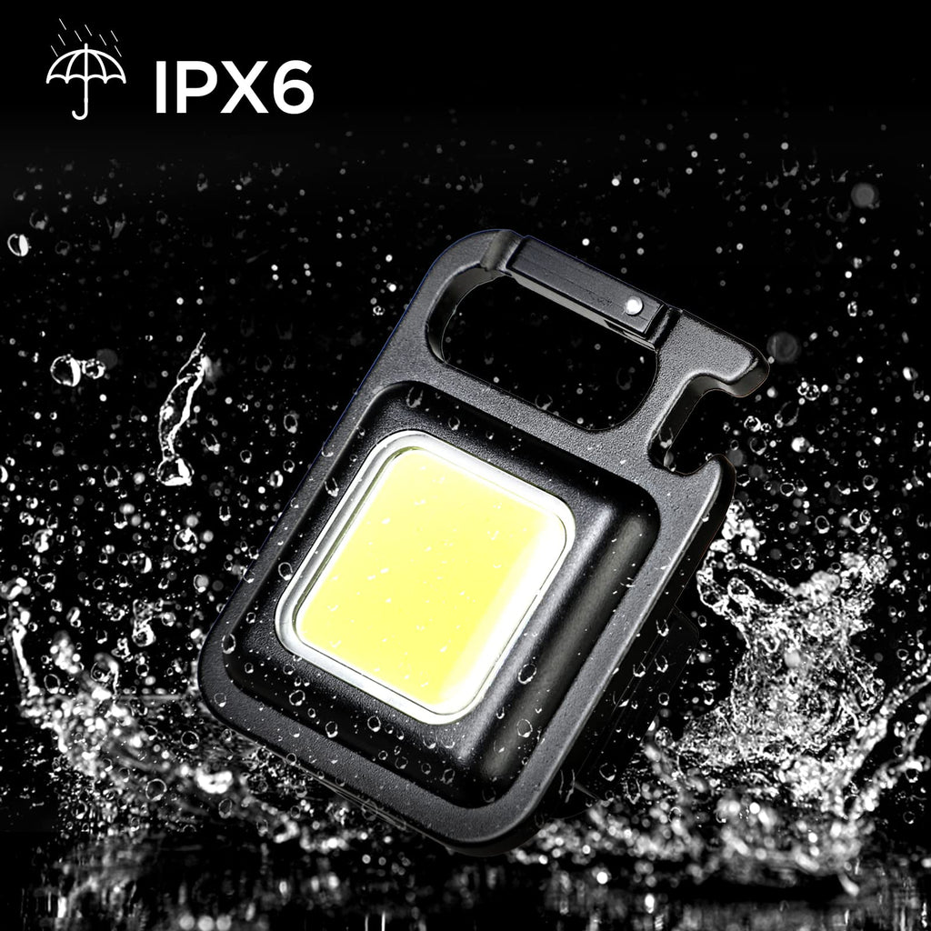LED Mini Cob Keychain and Magentic Flashlight Portable USB Rechargeable Light